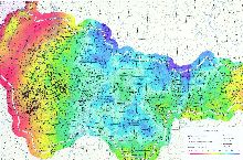 Структурная карта по региональной поверхности несогласия в кровле юрских отложений